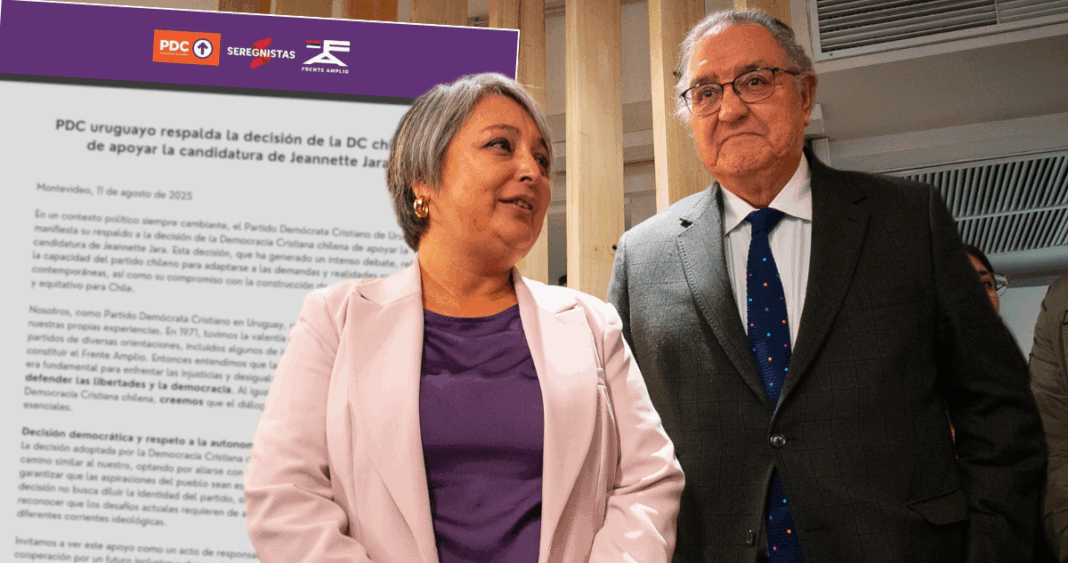 La Democracia Cristiana Uruguaya Respalda el Apoyo de su Homóloga Chilena a Jeannette Jara