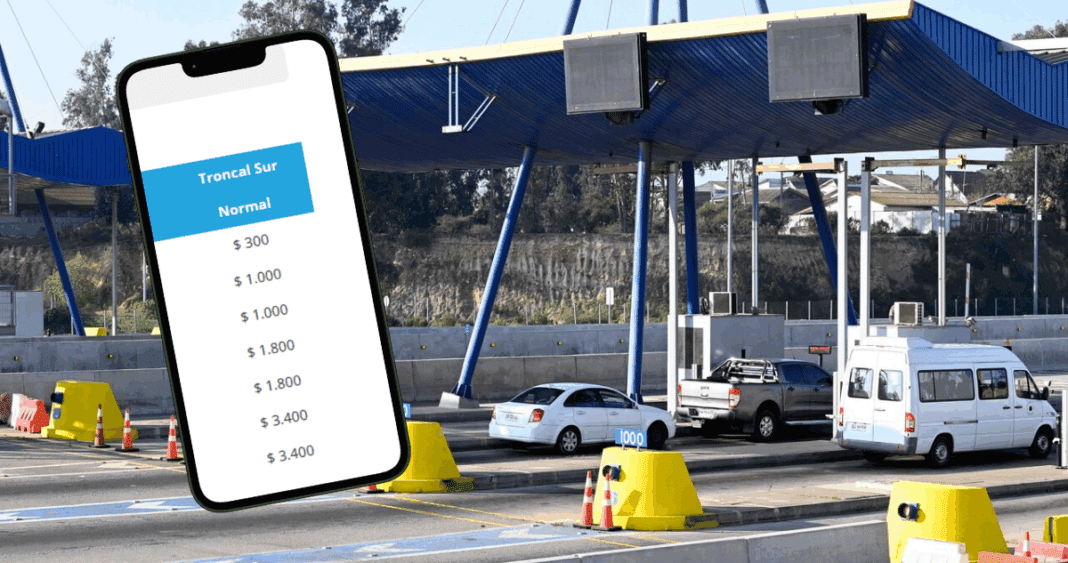 Peaje Troncal Sur: Usuarios denuncian cobro excesivo de $3.900 en lugar de la tarifa normal de $1.000