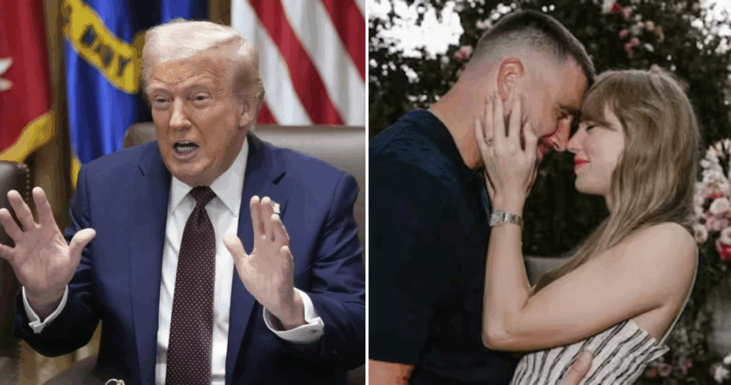 Taylor Swift y Travis Kelce: Una Unión Inesperada que Despierta la Ironía de Trump