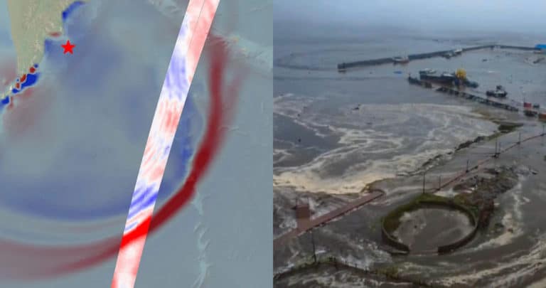 Terremoto en Rusia: Satélite capta el tsunami antes de llegar a la costa
