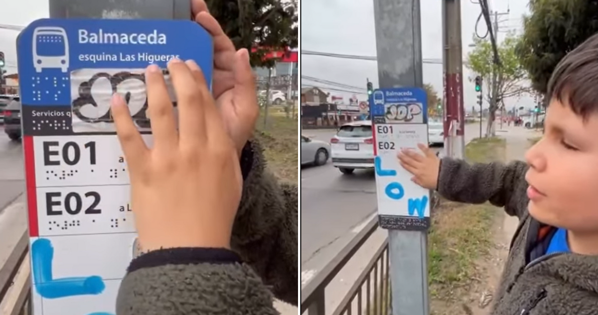 Accesibilidad Comprometida: Niño con Discapacidad Visual Denuncia Letreros Braille Obstruidos