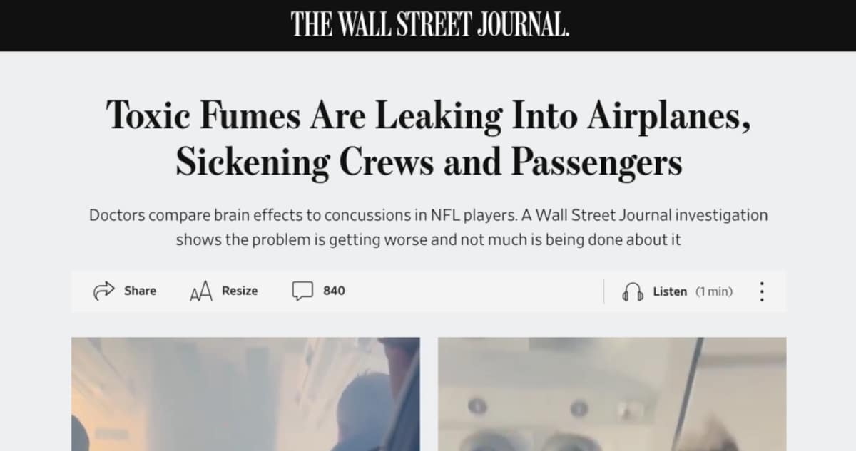 Aerolíneas Exponen a Pasajeros a Gases Tóxicos: Airbus Lidera Incidentes