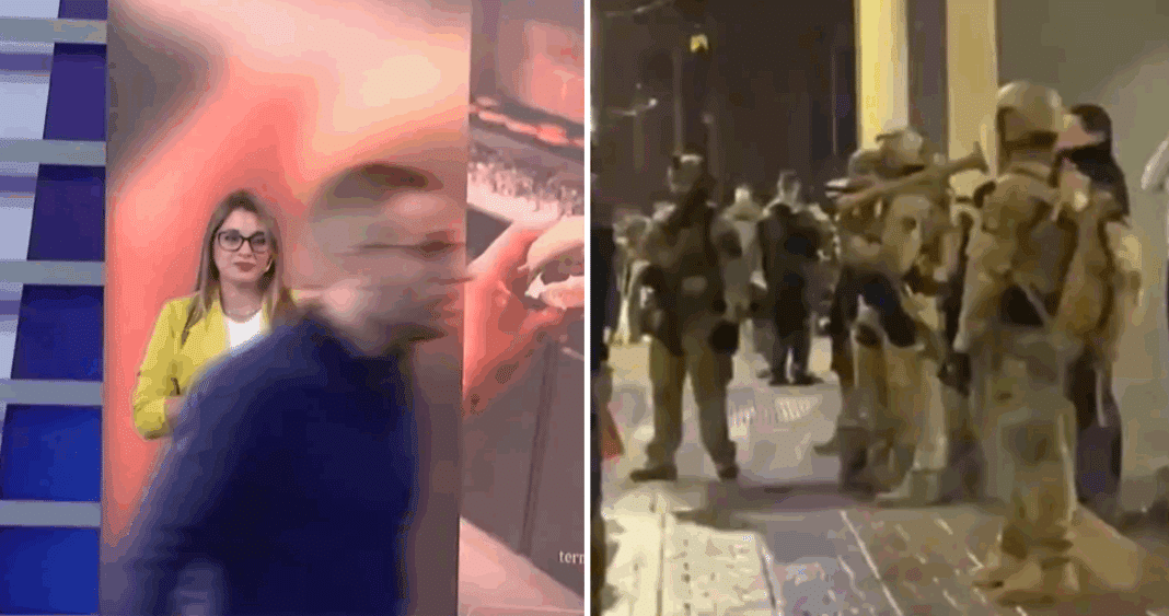 Caos en Crónica TV: Sujeto armado irrumpe en estudios y siembra el terror