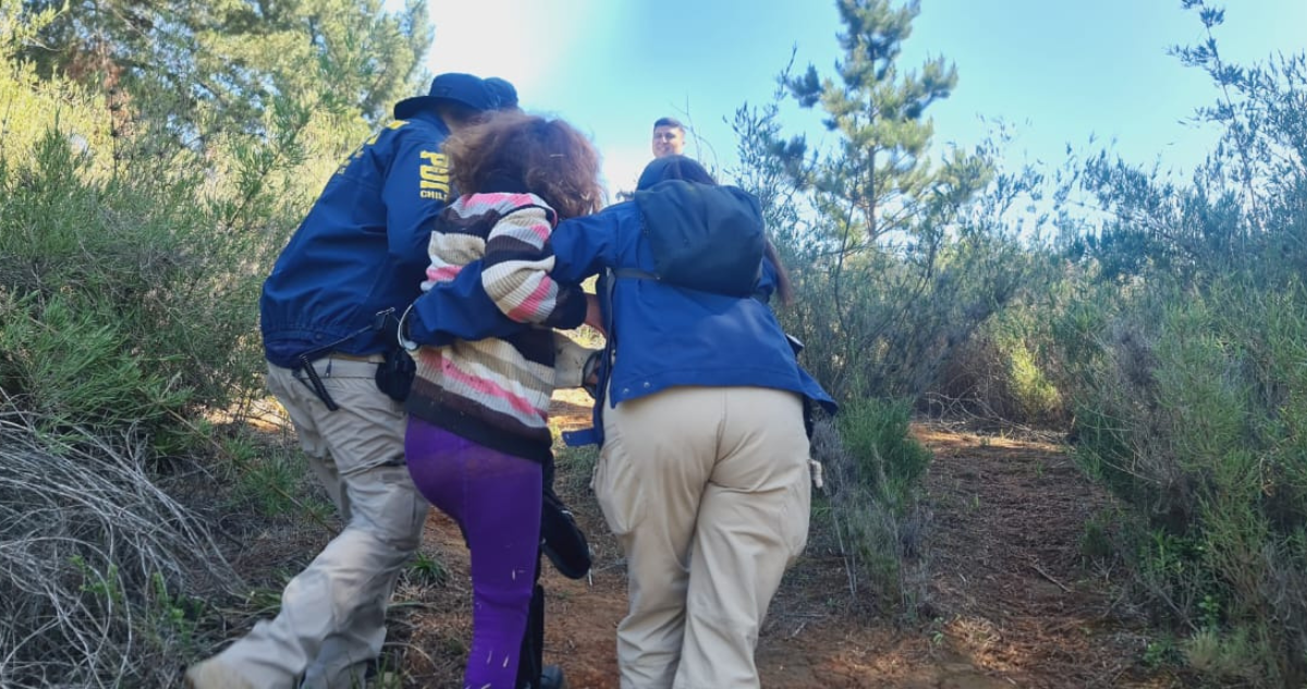Mujer desaparecida durante 5 días es hallada con vida en Valparaíso