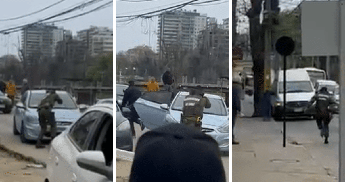 Violenta Persecución en Viña del Mar: Carabinero Embestido, Disparos y Detención de Sospechoso