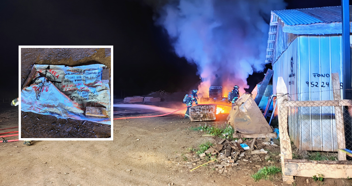 Ataque Incendiario Sacude Aserradero de Cañete: Grupo WAM Reivindica Acción