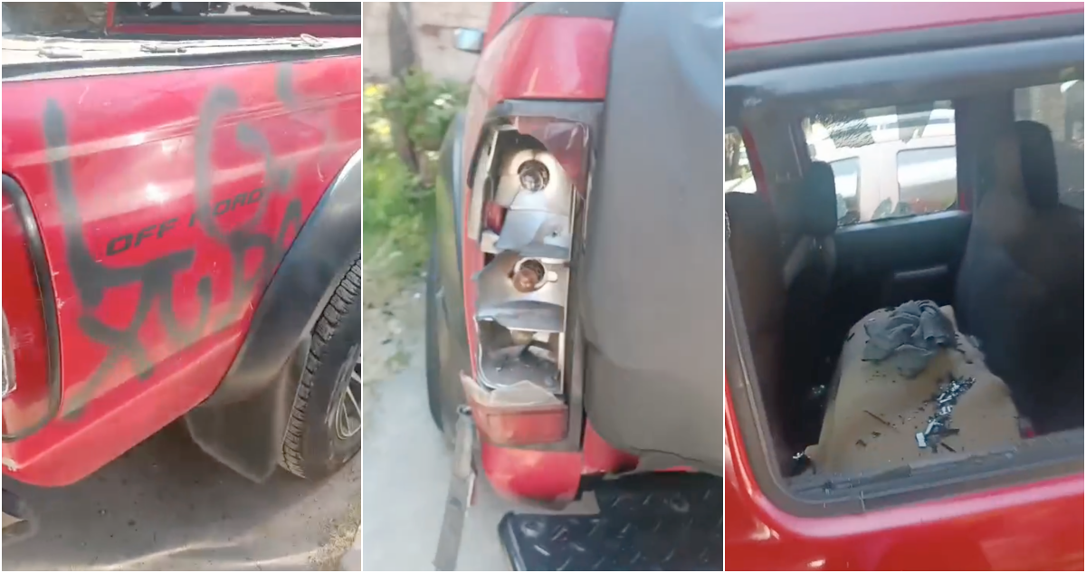 Caos en el INBA: Encapuchados agreden a profesora y dañan vehículo del rector