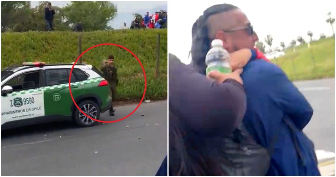 Carabinero dispara en incidente con hinchas de La U: Niño presente en el momento