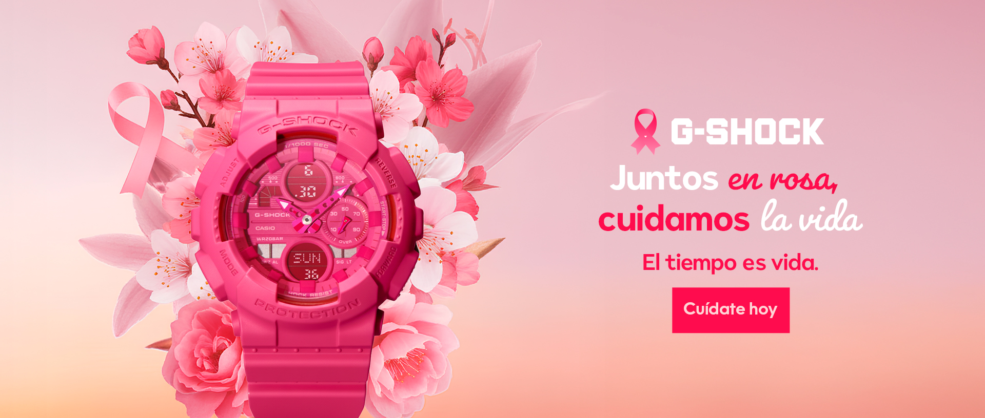 Casio se une a la lucha contra el cáncer de mama con un nuevo reloj G-SHOCK rosa