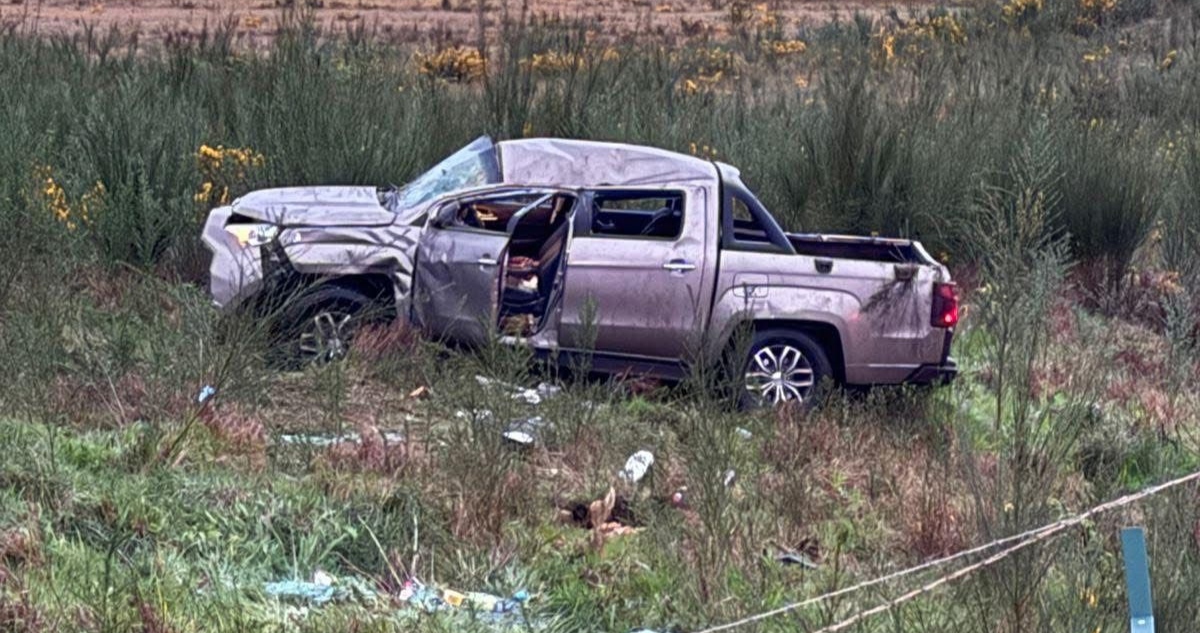Conductor Ebrio y en Camioneta Robada Vuelca en Aeródromo de Ancud