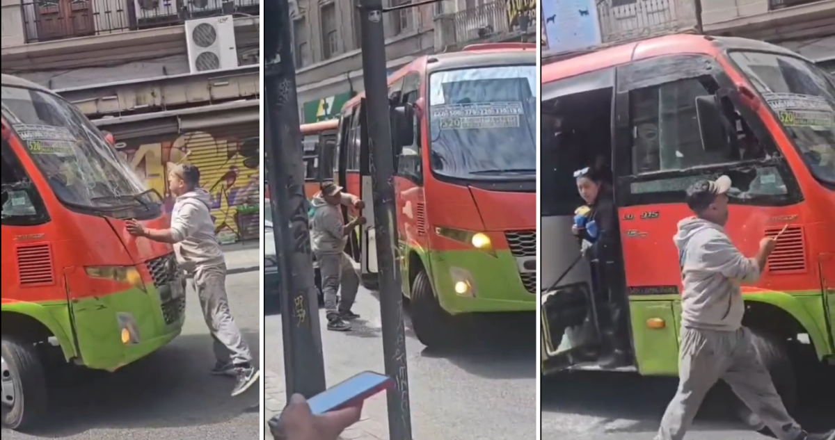 Conductor Violento Ataca a Micro en Pleno Centro de Viña del Mar