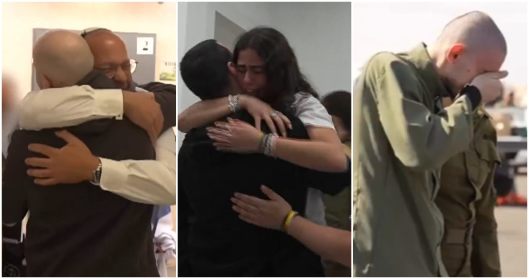 Emocionante Reencuentro: Rehenes Israelíes Liberados por Hamás Vuelven a Abrazar a Sus Familias