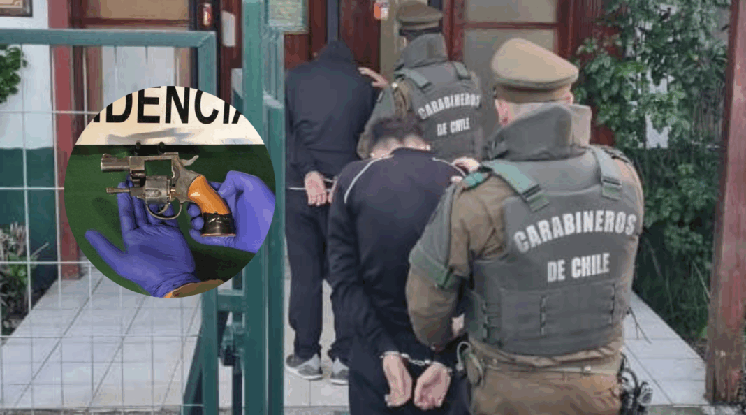 Estudiantes Detenidos por Amenazar con Arma de Fogueo en Colegio de Lanco