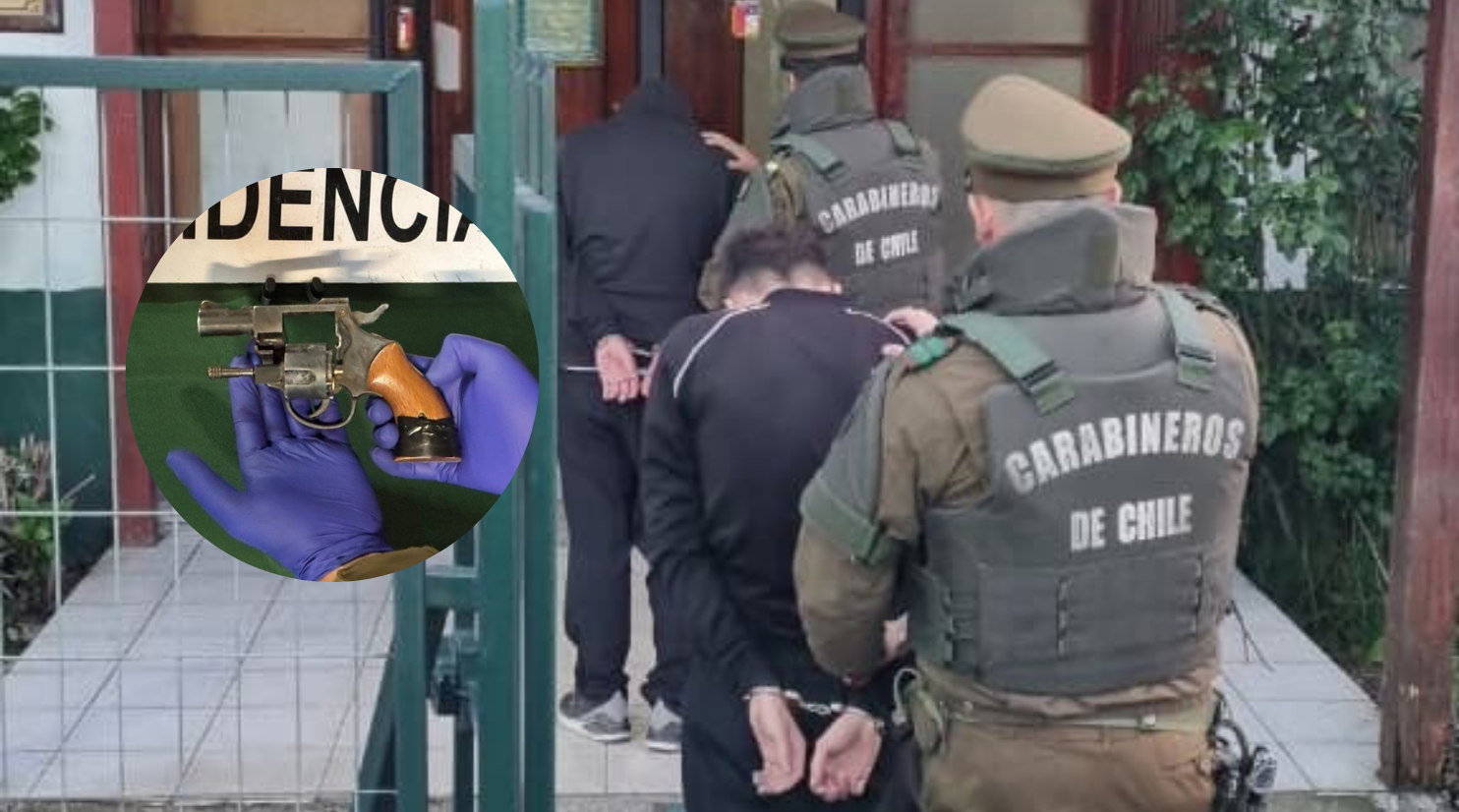 Estudiantes Detenidos por Amenazar con Arma de Fogueo en Colegio de Lanco