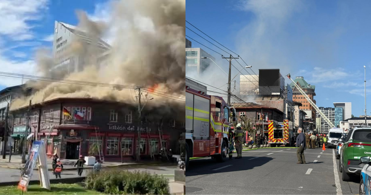Incendio Devasta Histórico Restaurante Tablón del Ancla en Puerto Montt