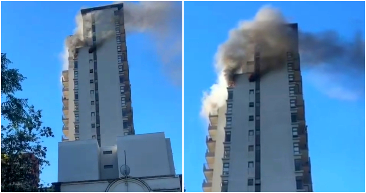 Incendio en edificio de Santiago: Evacuación masiva y atención médica a heridos