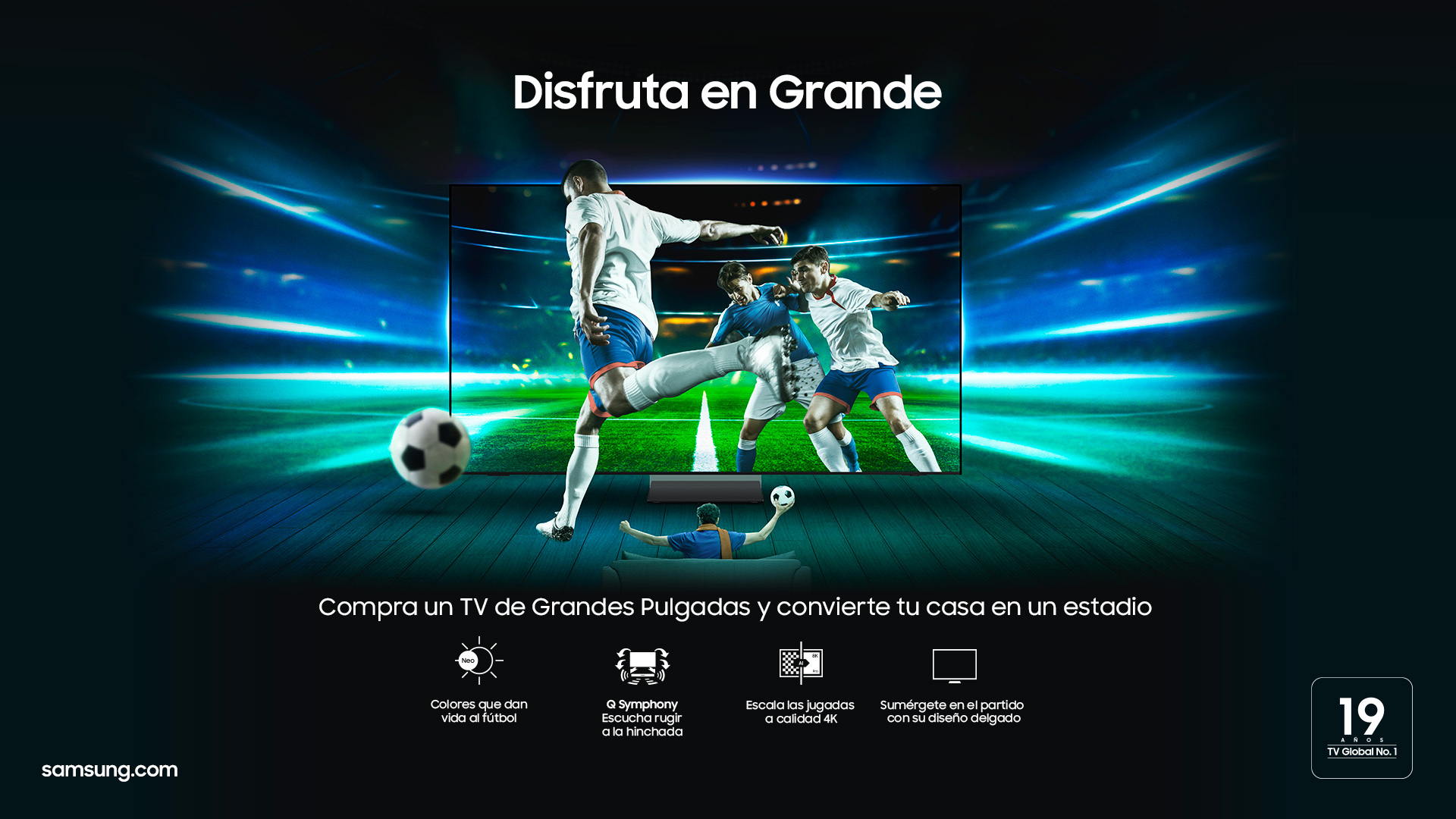 Lleva la Emoción del Estadio a tu Hogar con las Pantallas de Gran Formato de Samsung