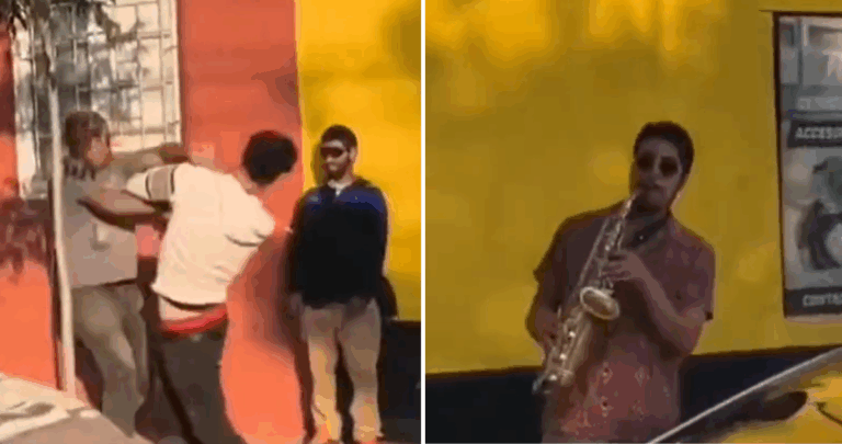 Saxofonista Convierte Pelea Vial en Espectáculo Musical en Los Andes