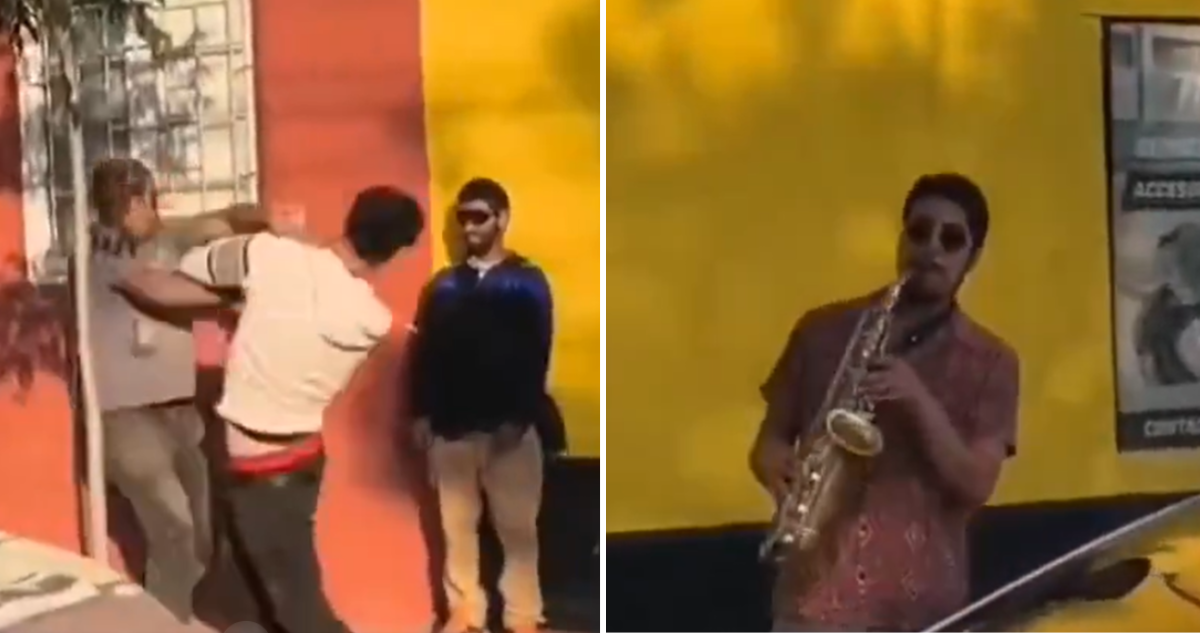 Saxofonista Convierte Pelea Vial en Espectáculo Musical en Los Andes
