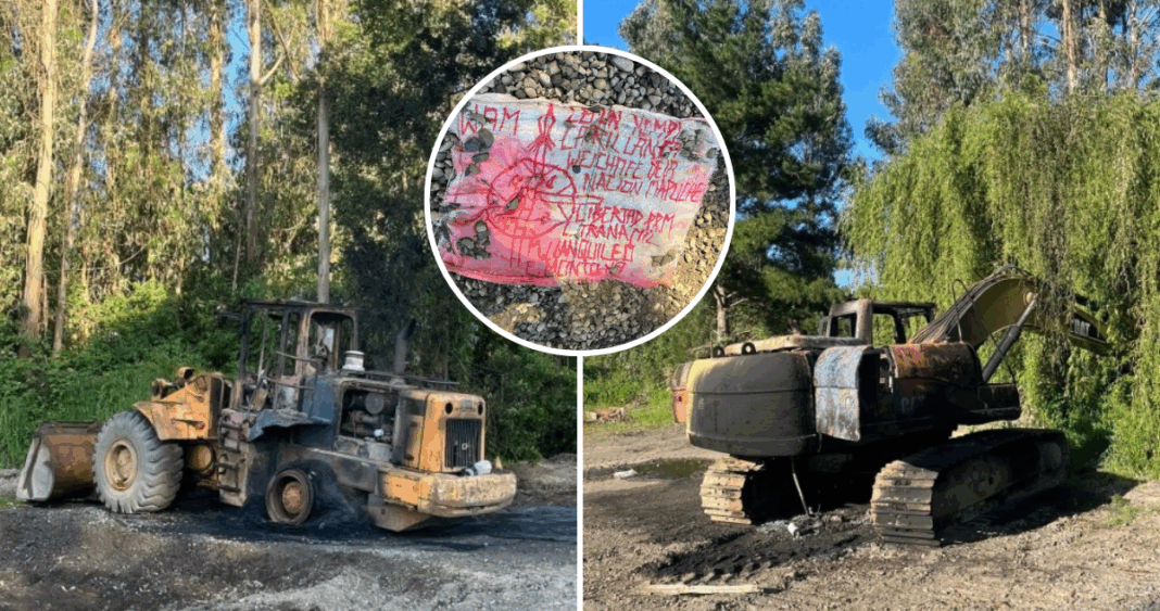 Ataque Incendiario en Carahue: Organización Radical WAM Reivindica Destrucción de Maquinaria Pesada