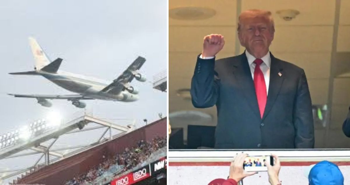 Aterrizaje Presidencial: Trump Enfrenta Abucheos Tras Espectacular Sobrevuelo del Air Force One en Partido de la NFL
