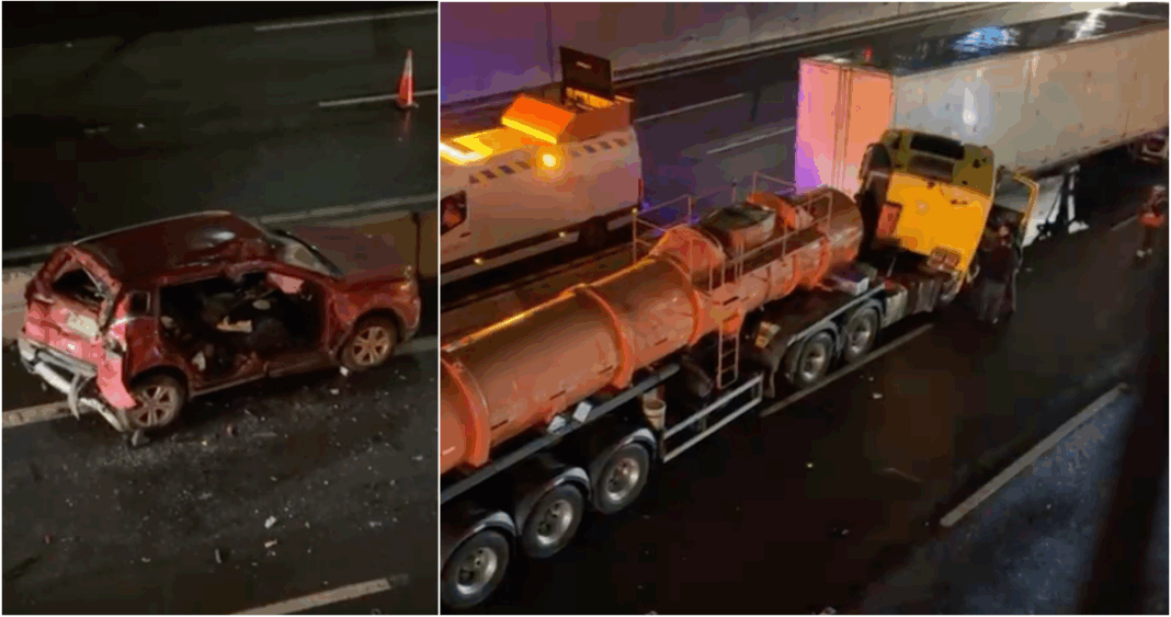 Caos en la Autopista Central: Múltiple Accidente Deja Heridos, Incluidos Niños