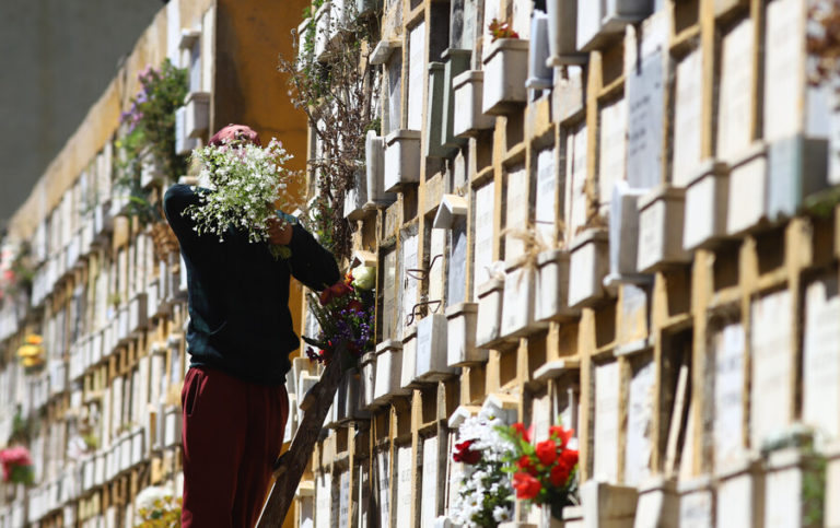 Cementerio General Rebosa de Vida en el Día de Todos los Santos