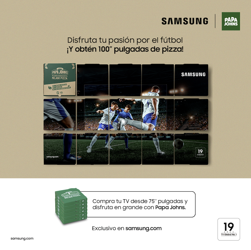 Disfruta de Grandes Pulgadas: La Promoción Épica de Samsung y Papa John's