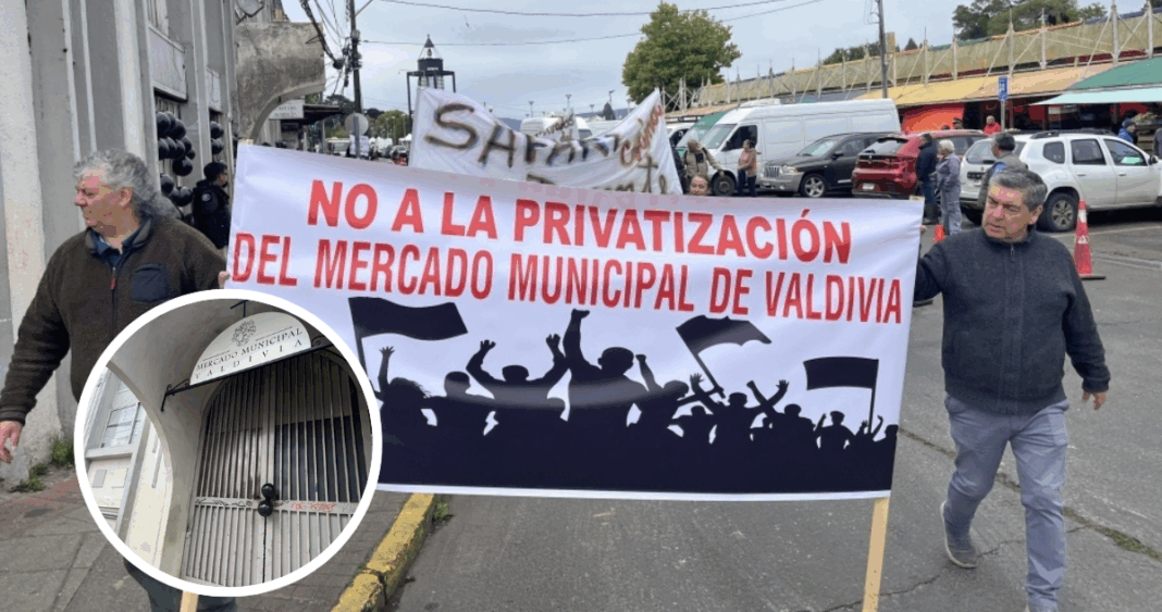 Locatarios se oponen a la modernización del Mercado Municipal de Valdivia