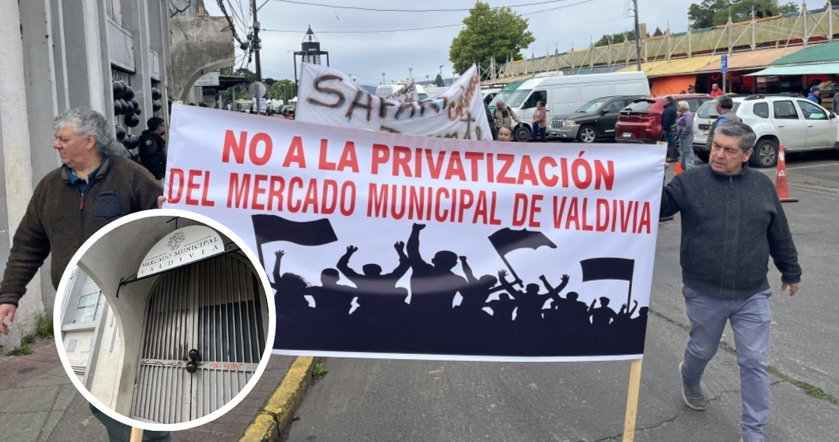 Locatarios se oponen a la modernización del Mercado Municipal de Valdivia